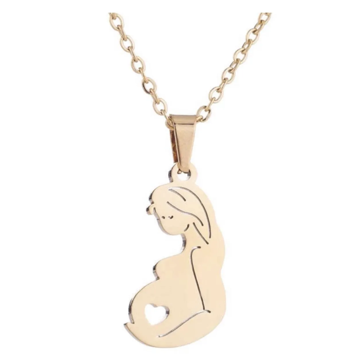 Pregnancy Portrait Earrings & Necklace Set