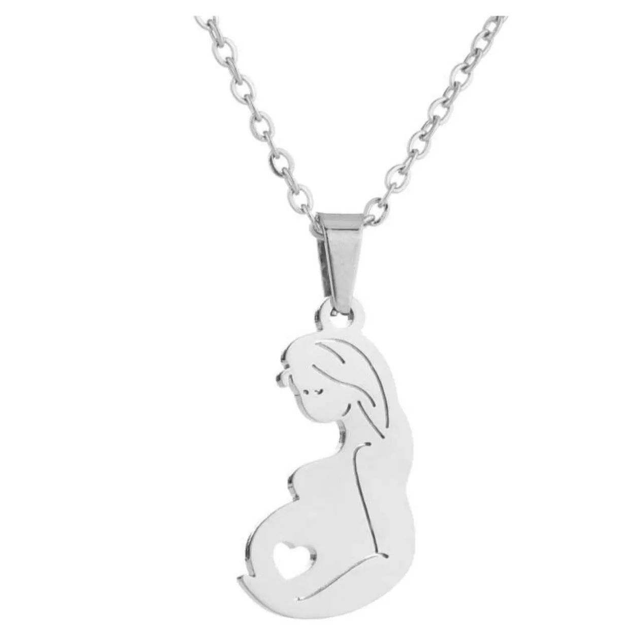 Pregnancy Portrait Earrings & Necklace Set