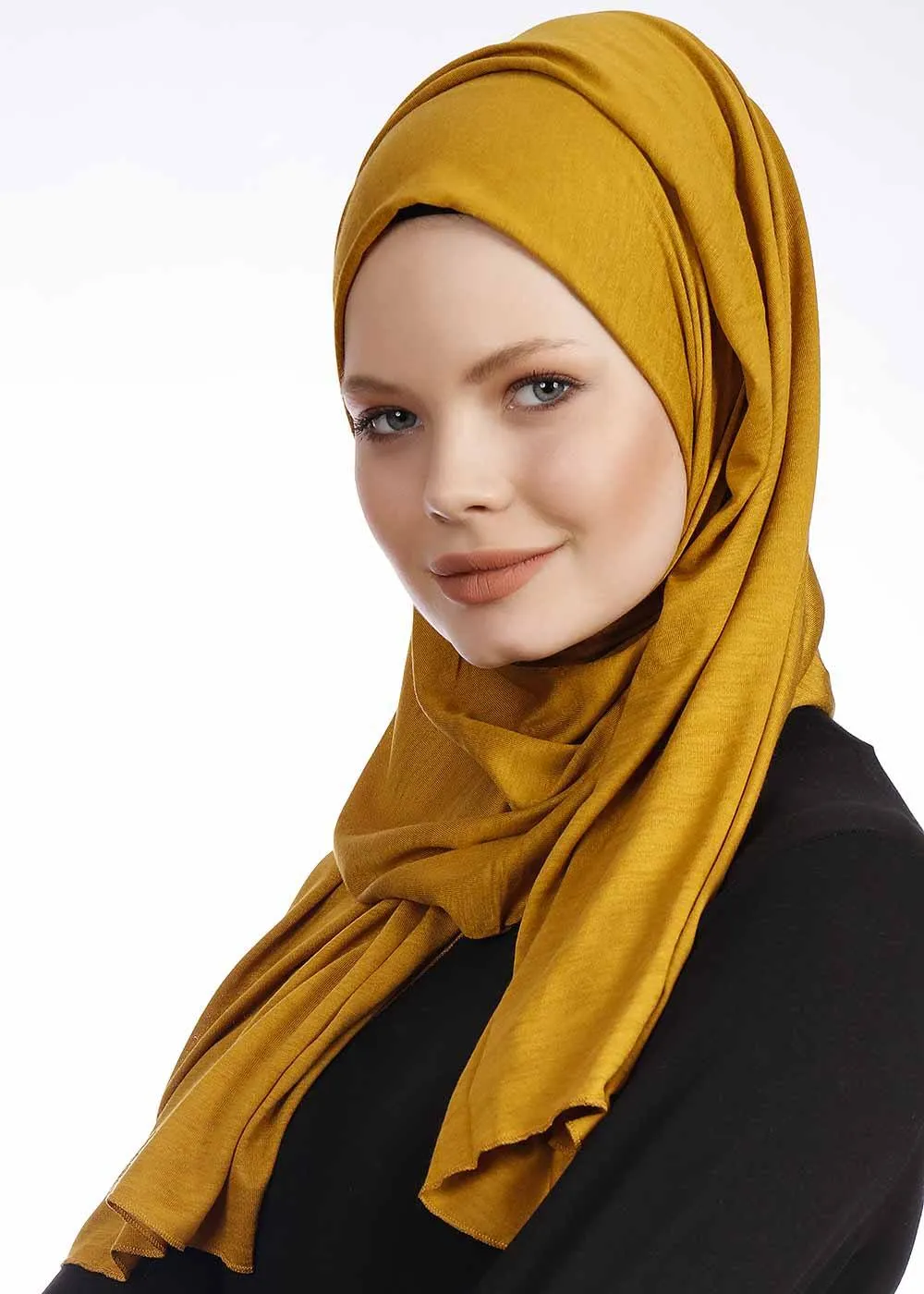 Premium Jersey Hijab | Mustard