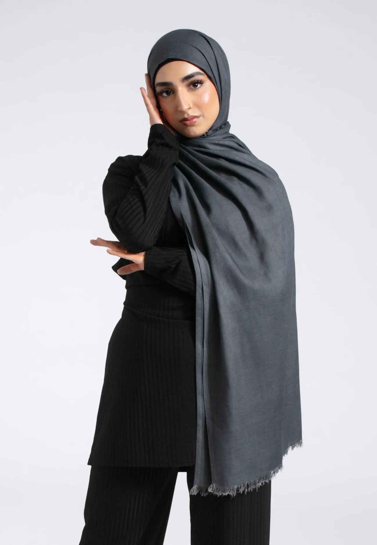 Premium Modal Hijab - Grey