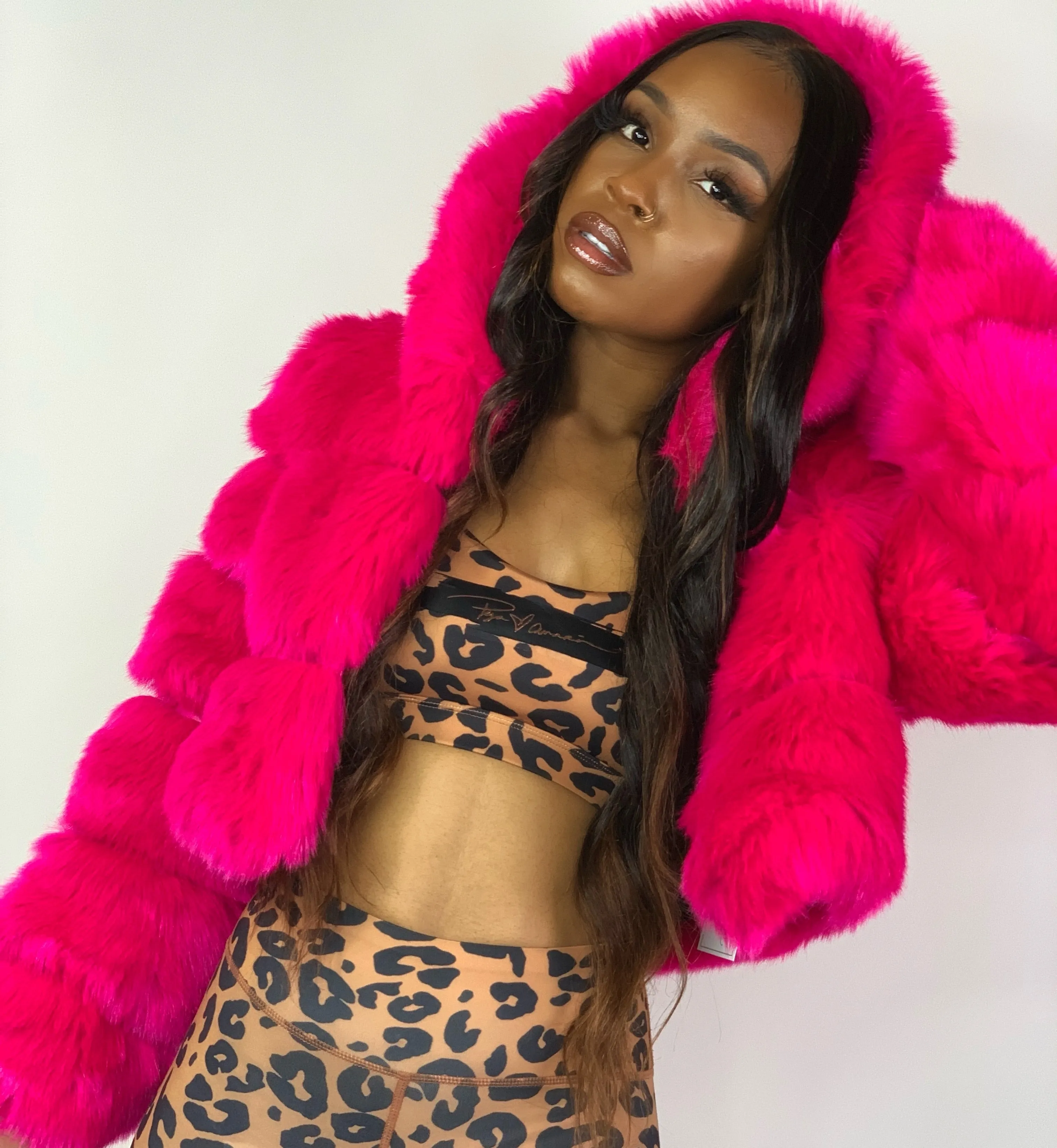 Pretty In Pink Faux Fur Jacket