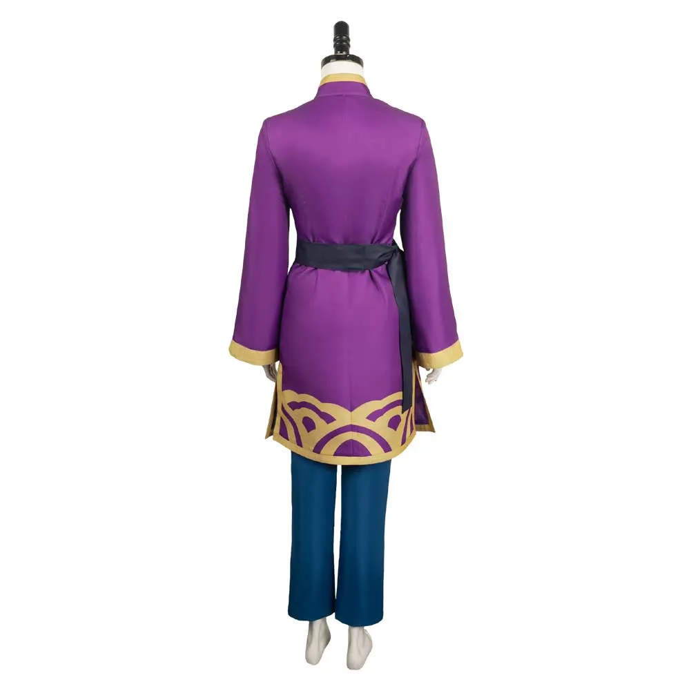 Princess Peach: Showtime! Kungfu Peach Game Character Purple Suit Cosplay Costume Outfits