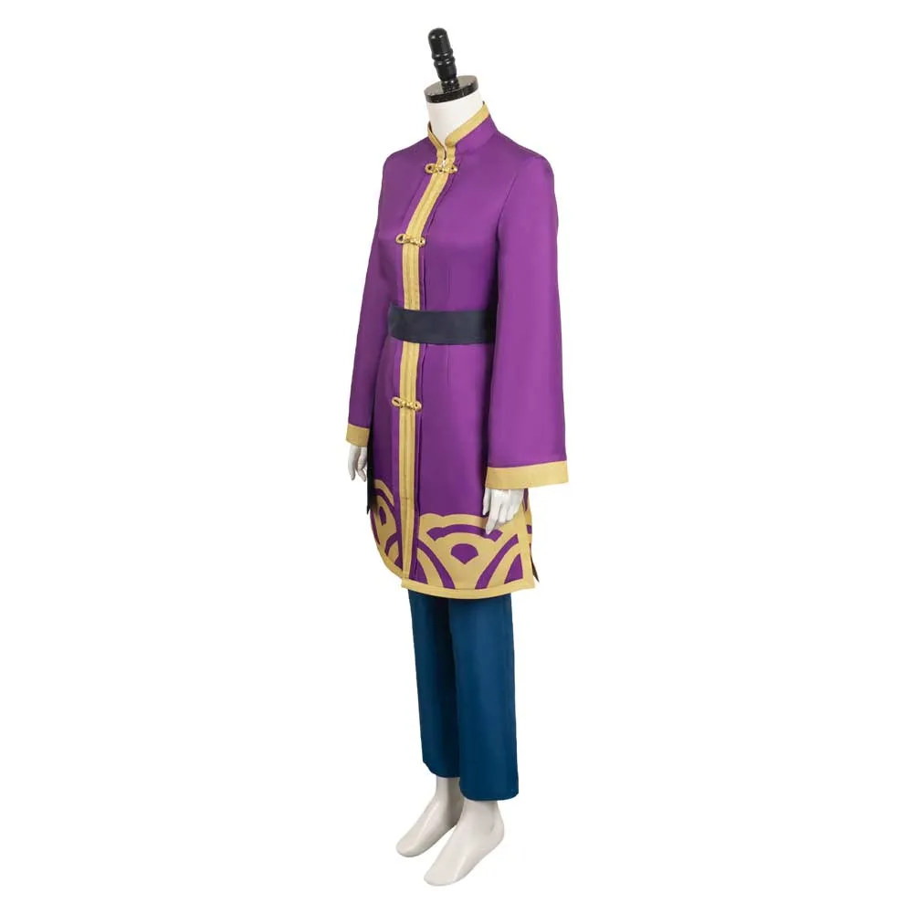 Princess Peach: Showtime! Kungfu Peach Game Character Purple Suit Cosplay Costume Outfits
