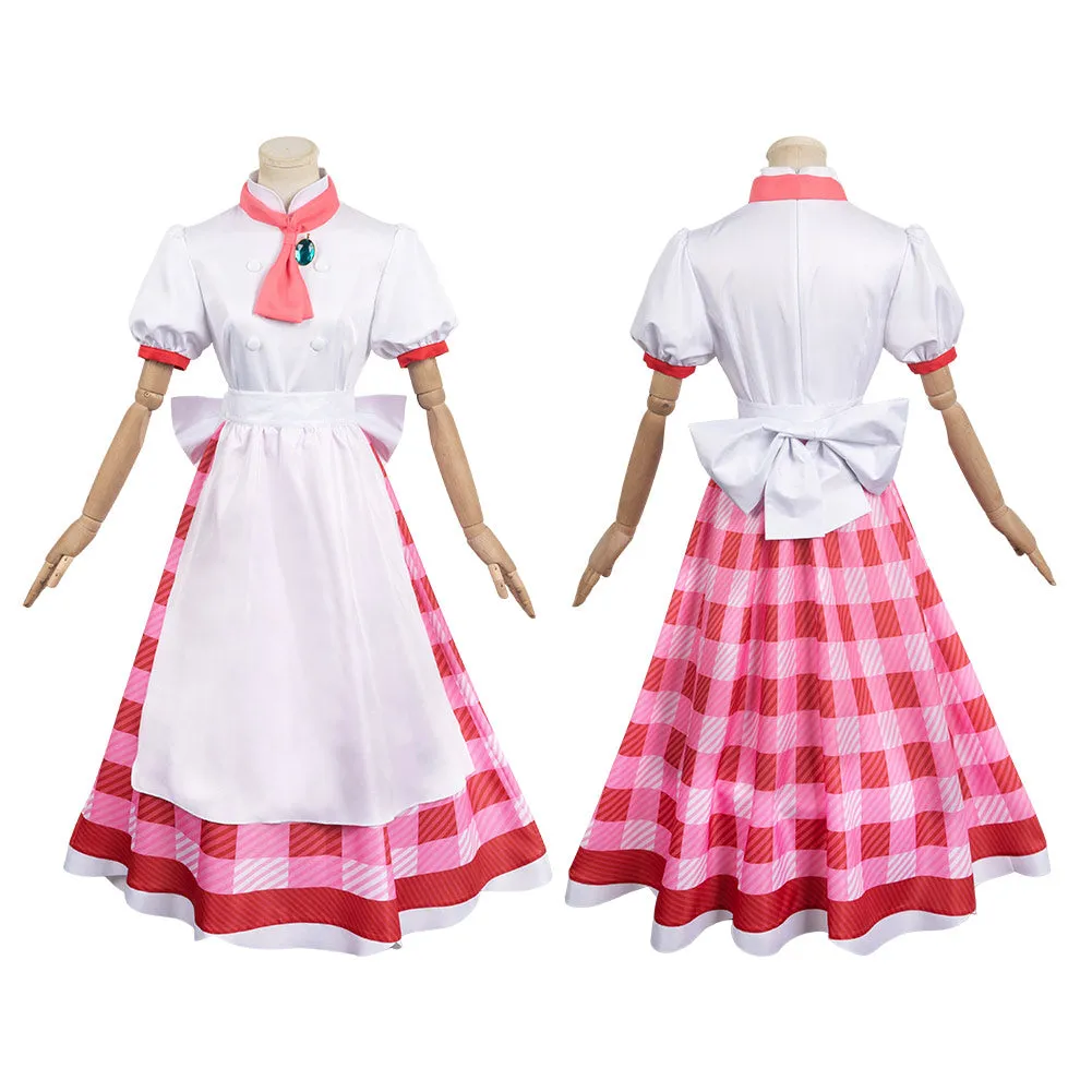 Princess Peach: Showtime! Patissiere Peach Game Character Cosplay Costume Outfits