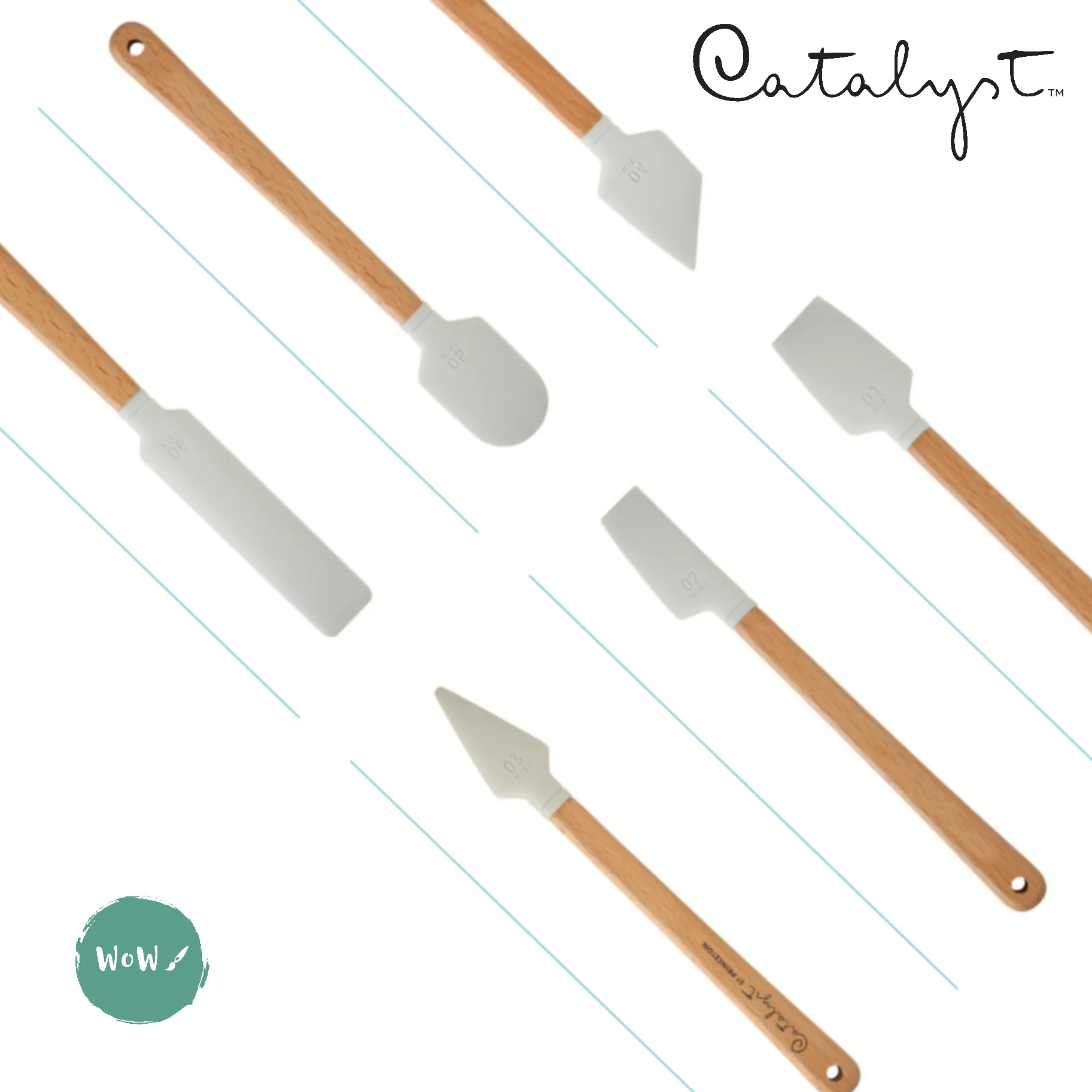 Princeton CATALYST TOOL Synthetic Short Handle 15mm MINI BLADES - M02