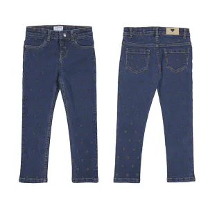 Printed Denim Pants 4.504