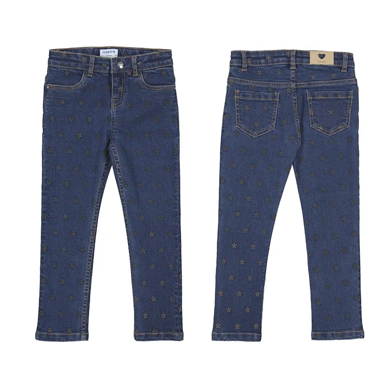 Printed Denim Pants 4.504