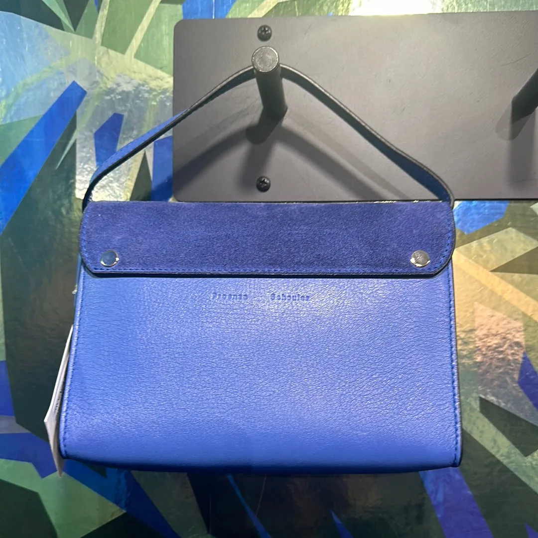 Proenza Schoulder Blue Leather/Suede Wallet on Strap
