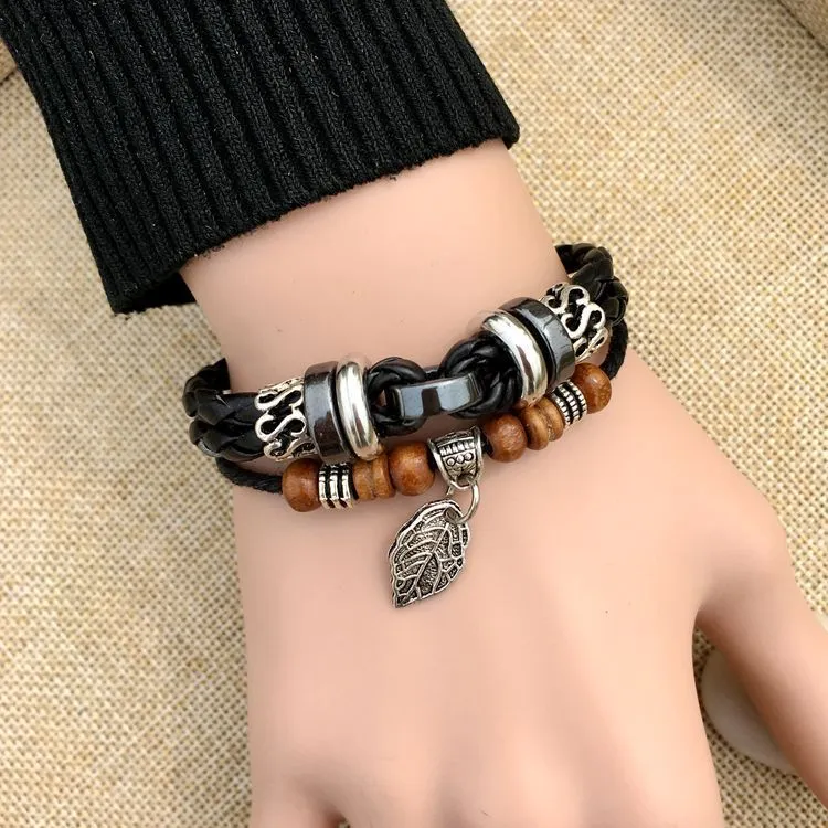 Pulseira Retro de Couro