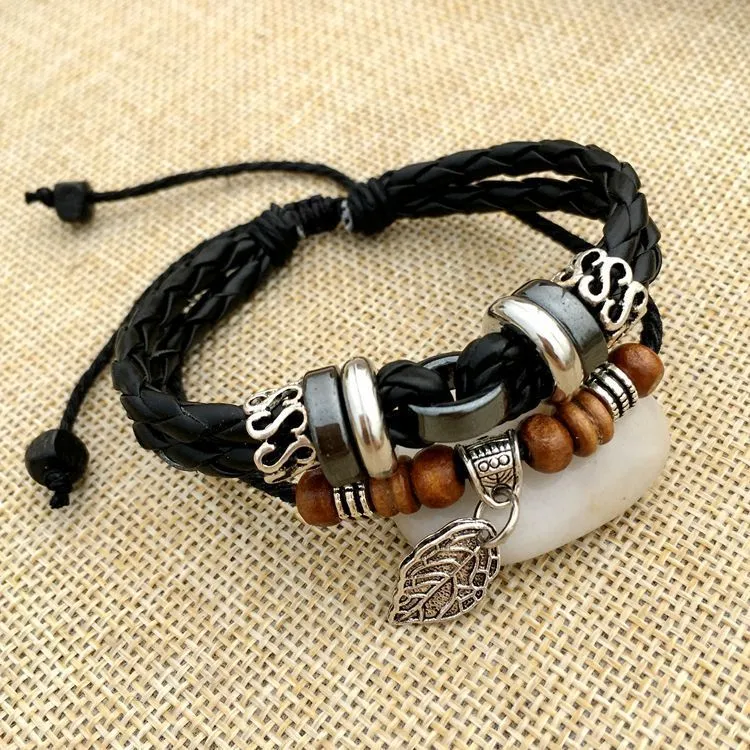 Pulseira Retro de Couro