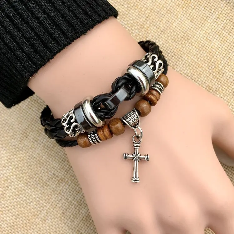 Pulseira Retro de Couro