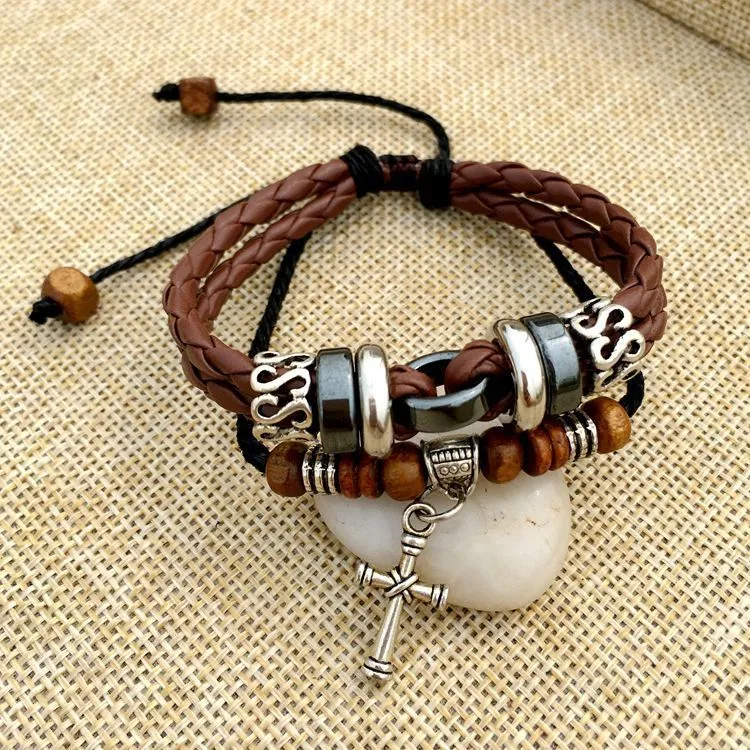 Pulseira Retro de Couro