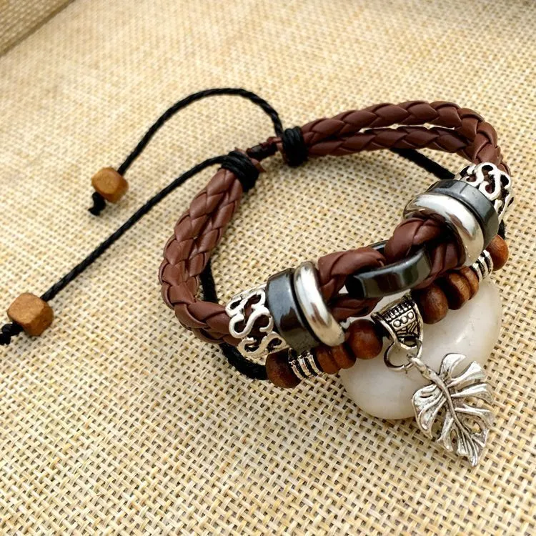 Pulseira Retro de Couro
