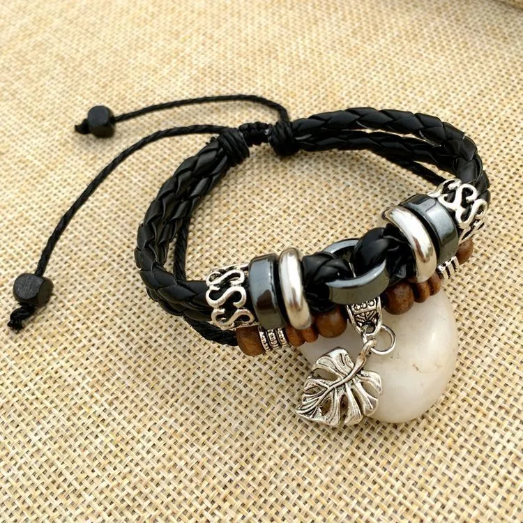 Pulseira Retro de Couro
