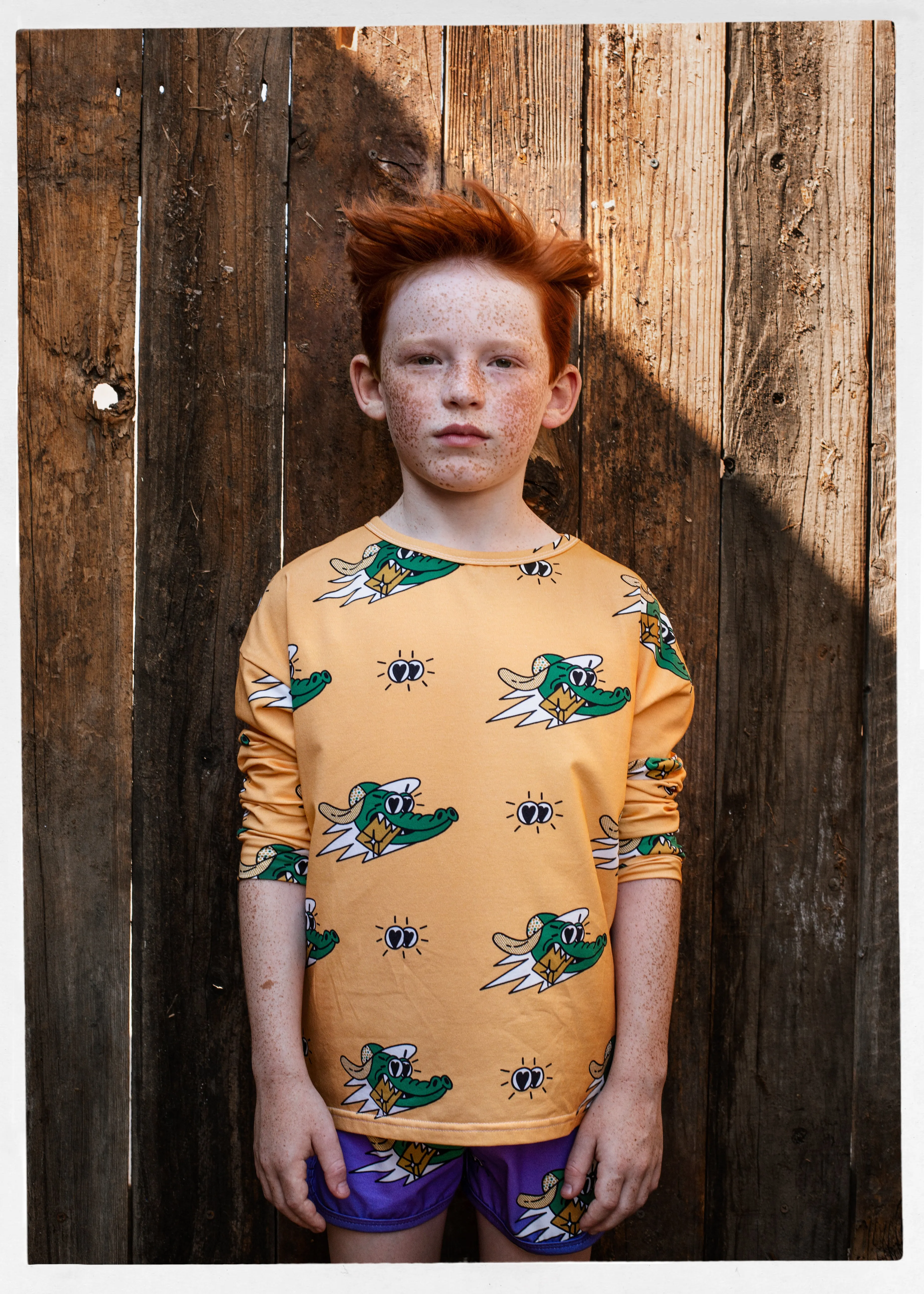 Purple Golden Gator Retro Shorts - LAST PAIR 2-3 years