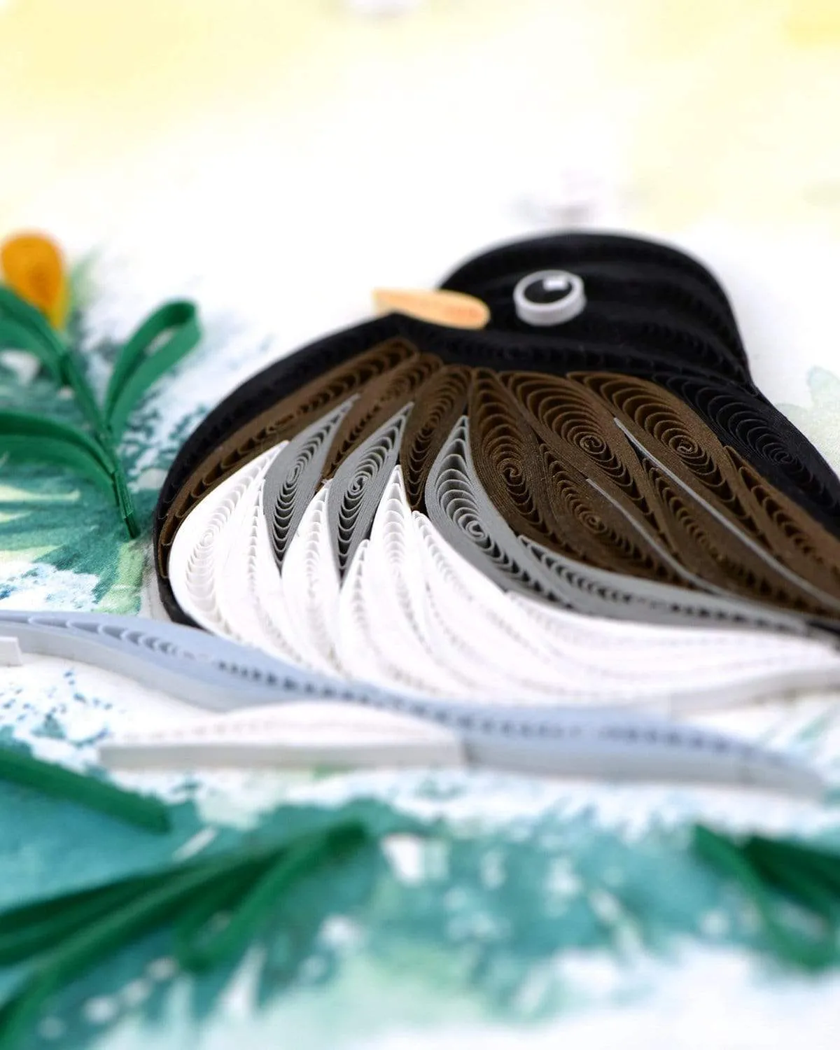 Quilled Dark-eyed Junco Greeting Card