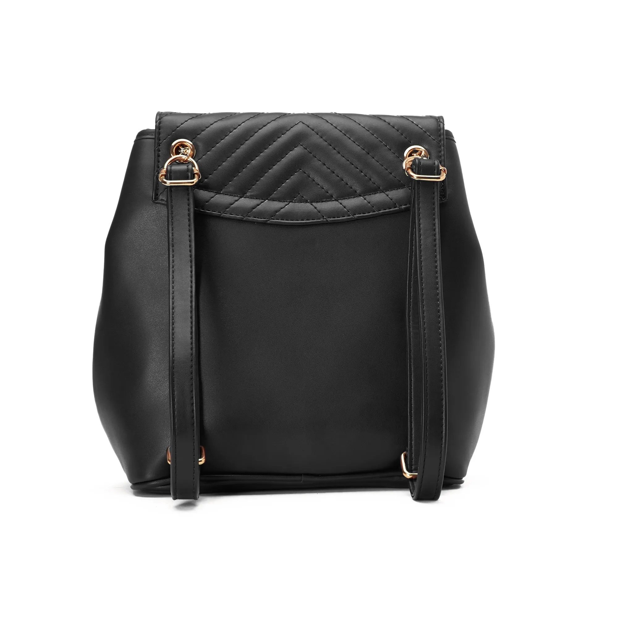 Quilted Black Backpack - Code 800