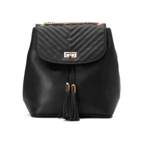 Quilted Black Backpack - Code 800