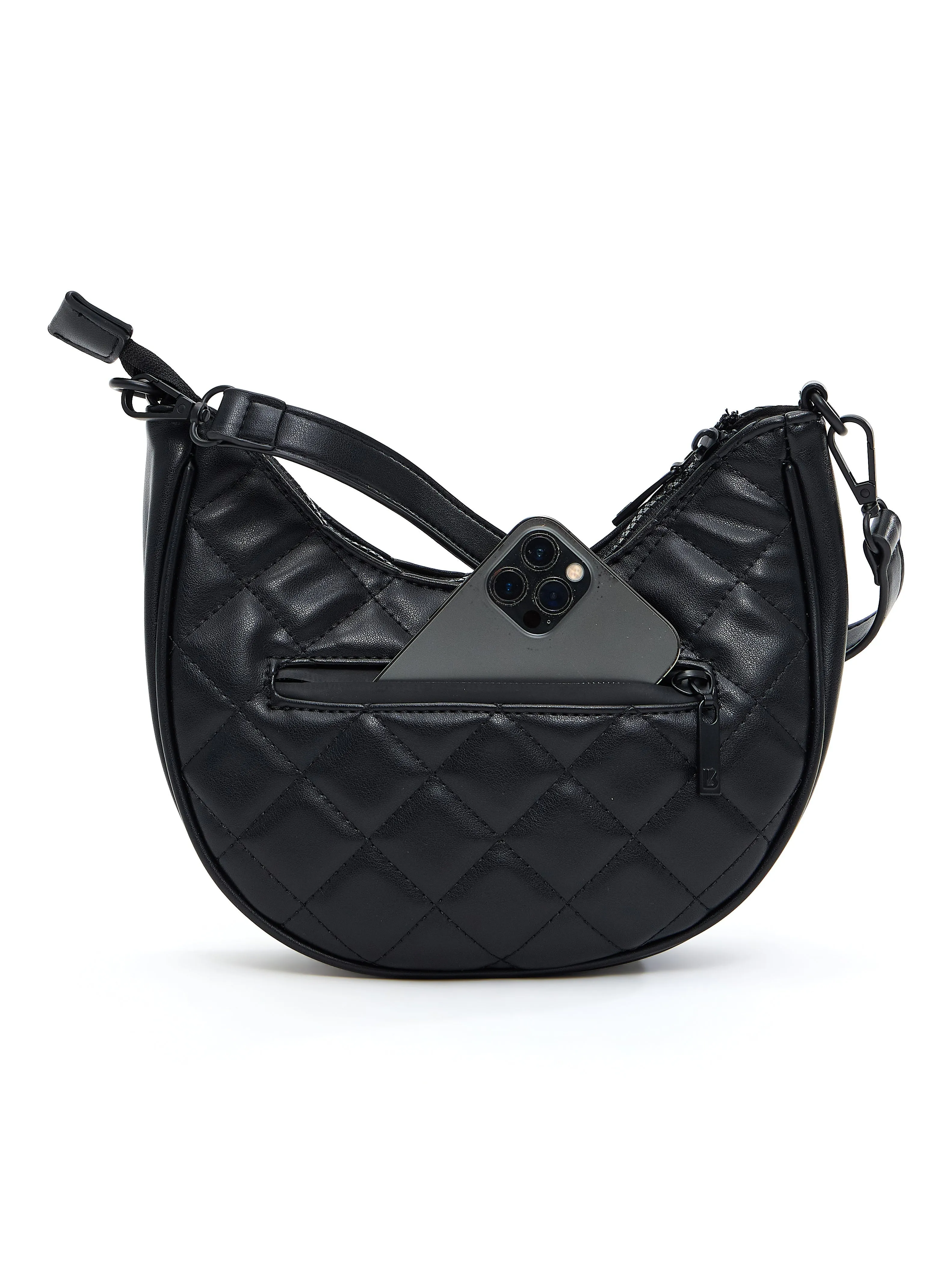 Quilted Crossbody Bag - Onyx Black
