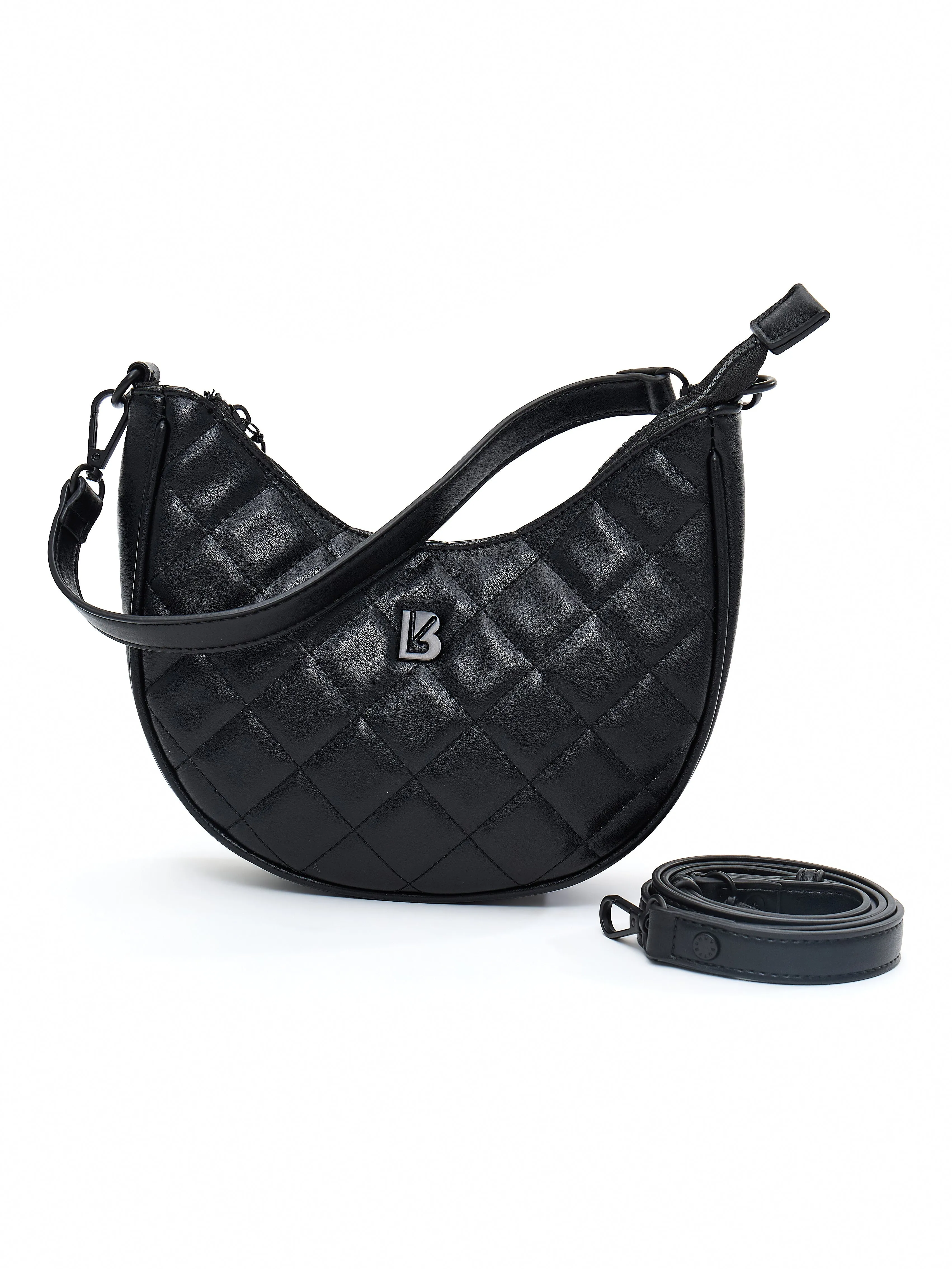 Quilted Crossbody Bag - Onyx Black