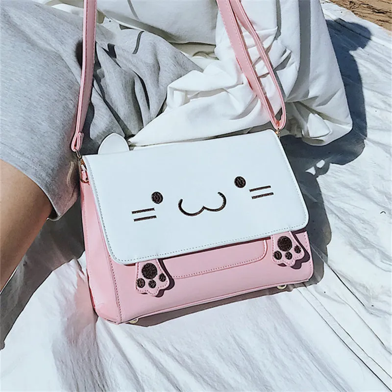 "CUTE CAT EMBROIDERY" SHOULDER BAG D072703