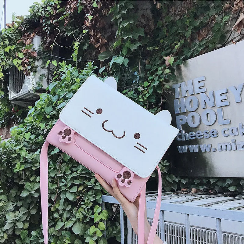"CUTE CAT EMBROIDERY" SHOULDER BAG D072703