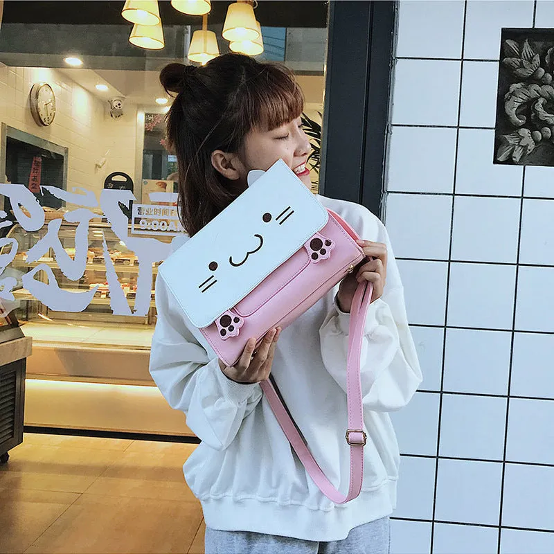 "CUTE CAT EMBROIDERY" SHOULDER BAG D072703