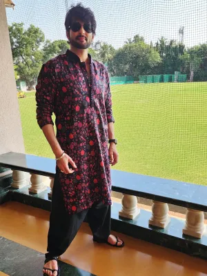 Raqesh Bapat in Designer Floral Kurta