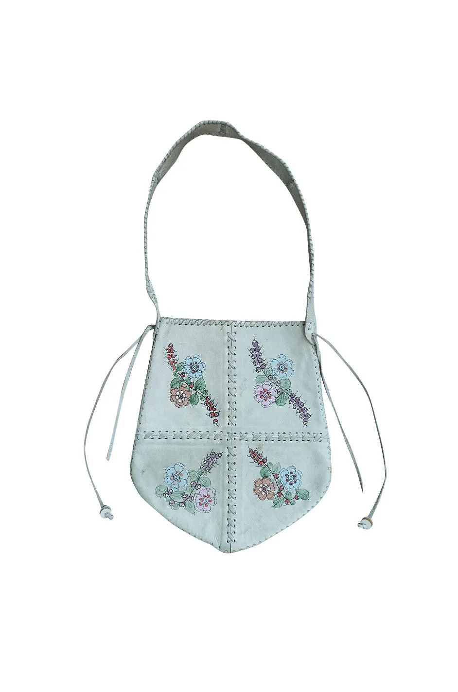 Rare 1960s Hand Painted Whipstitched Char Bag