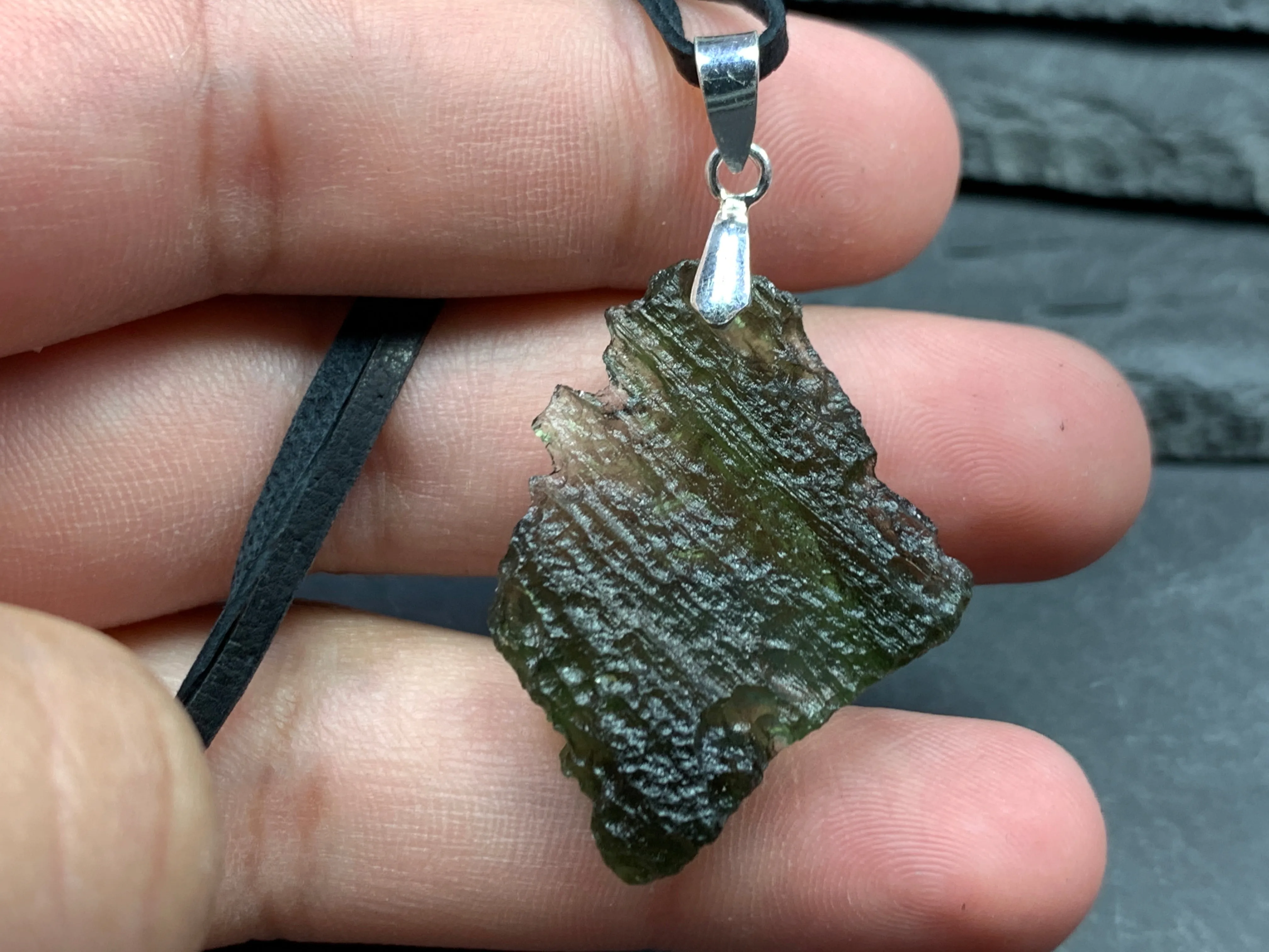Raw Moldavite pendant 4.2g