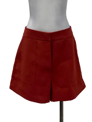 Red Pleated Shorts OSN