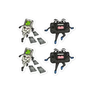 Retro Console Wars - Game Boy vs Game Gear Kiss Cut Stickers