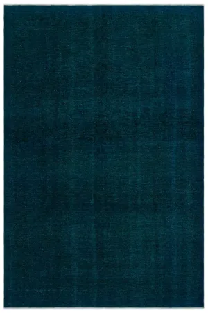 Retro Design Indigo Blue Over Dyed Vintage XLarge Rug 9'2'' x 13'9'' ft 279 x 420 cm