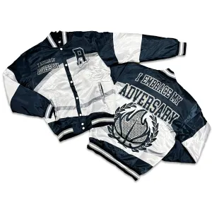 RETRO LABEL I Embrace my Adversary Satin JACKET (RETRO 4 midnight navy)