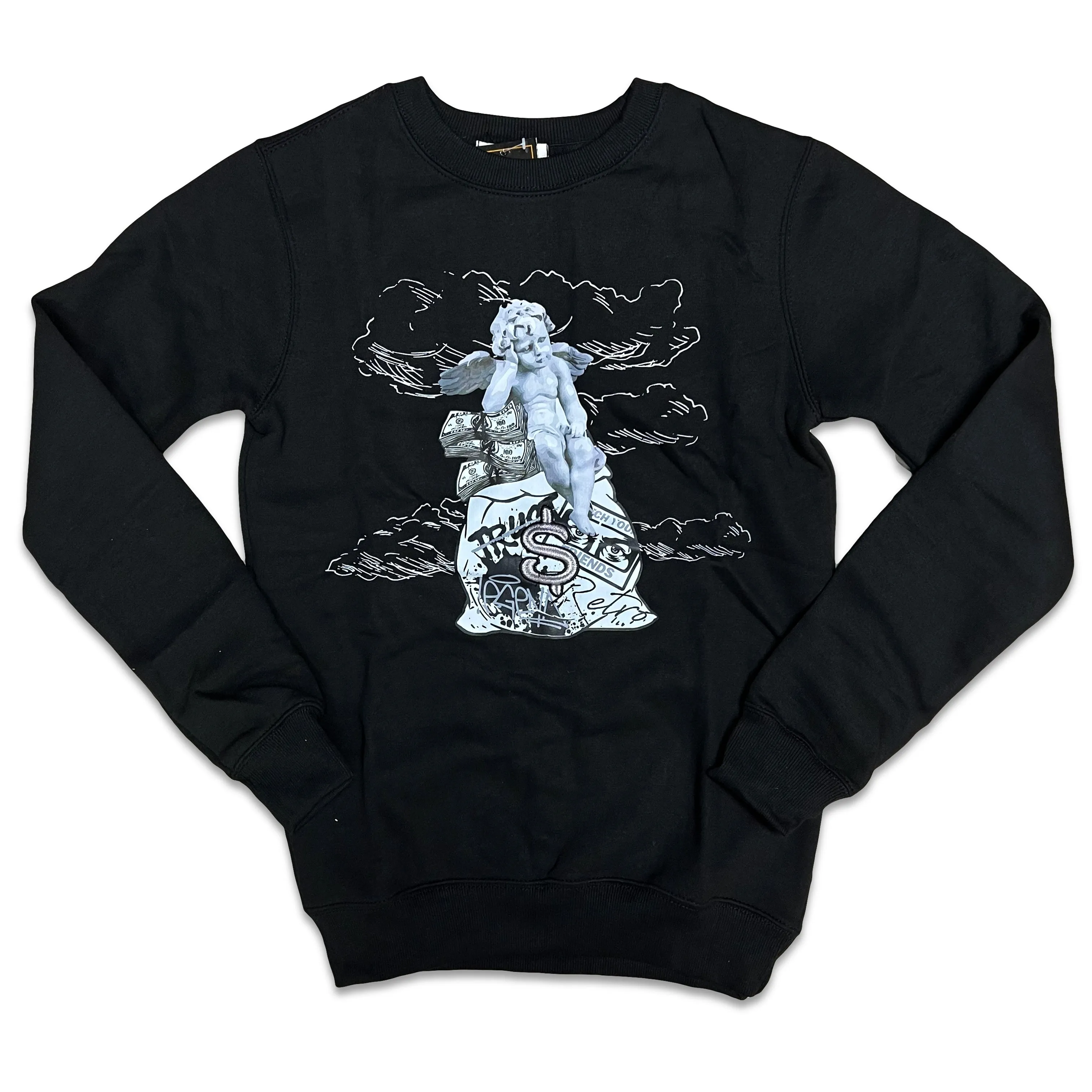 RETRO LABEL Money Bag Crewneck (RETRO 6 METALLIC SILVER)