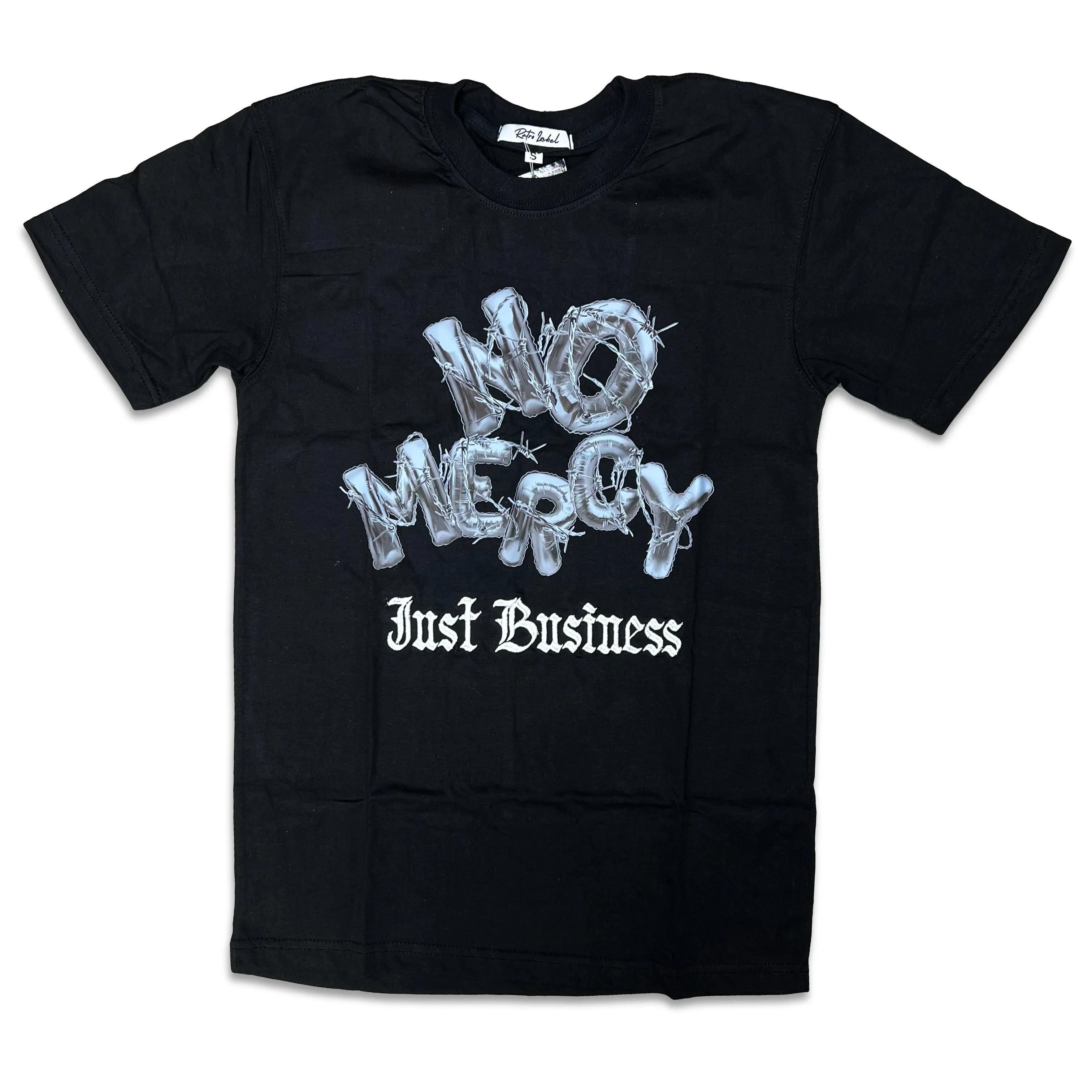 RETRO LABEL No Mercy SHIRT (RETRO 4 BLACK CANVA)