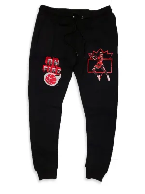 RETRO LABEL ON FIRE JOGGER (RETRO 4 RED THUNDER)