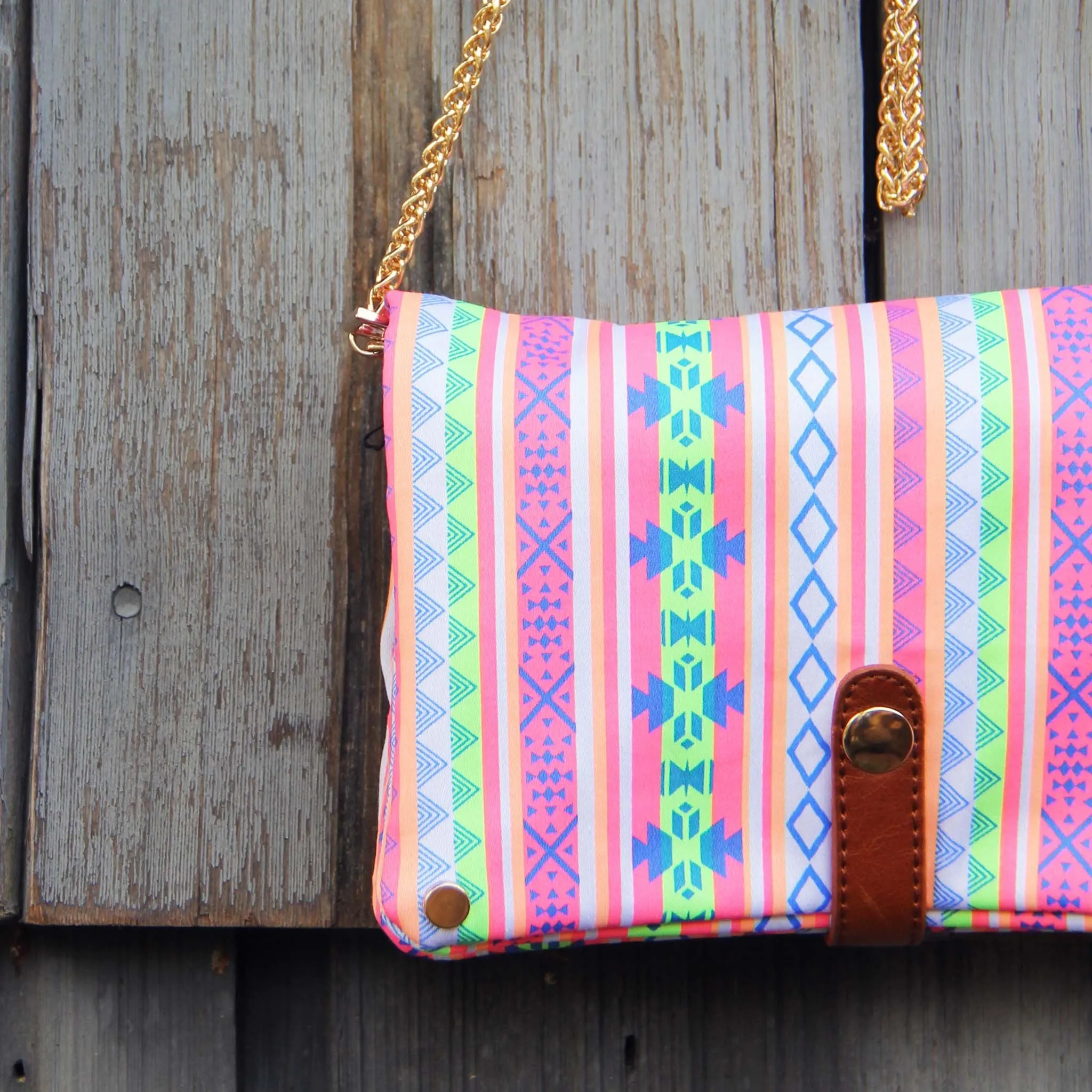 Rio Cross Body Tote in Peach