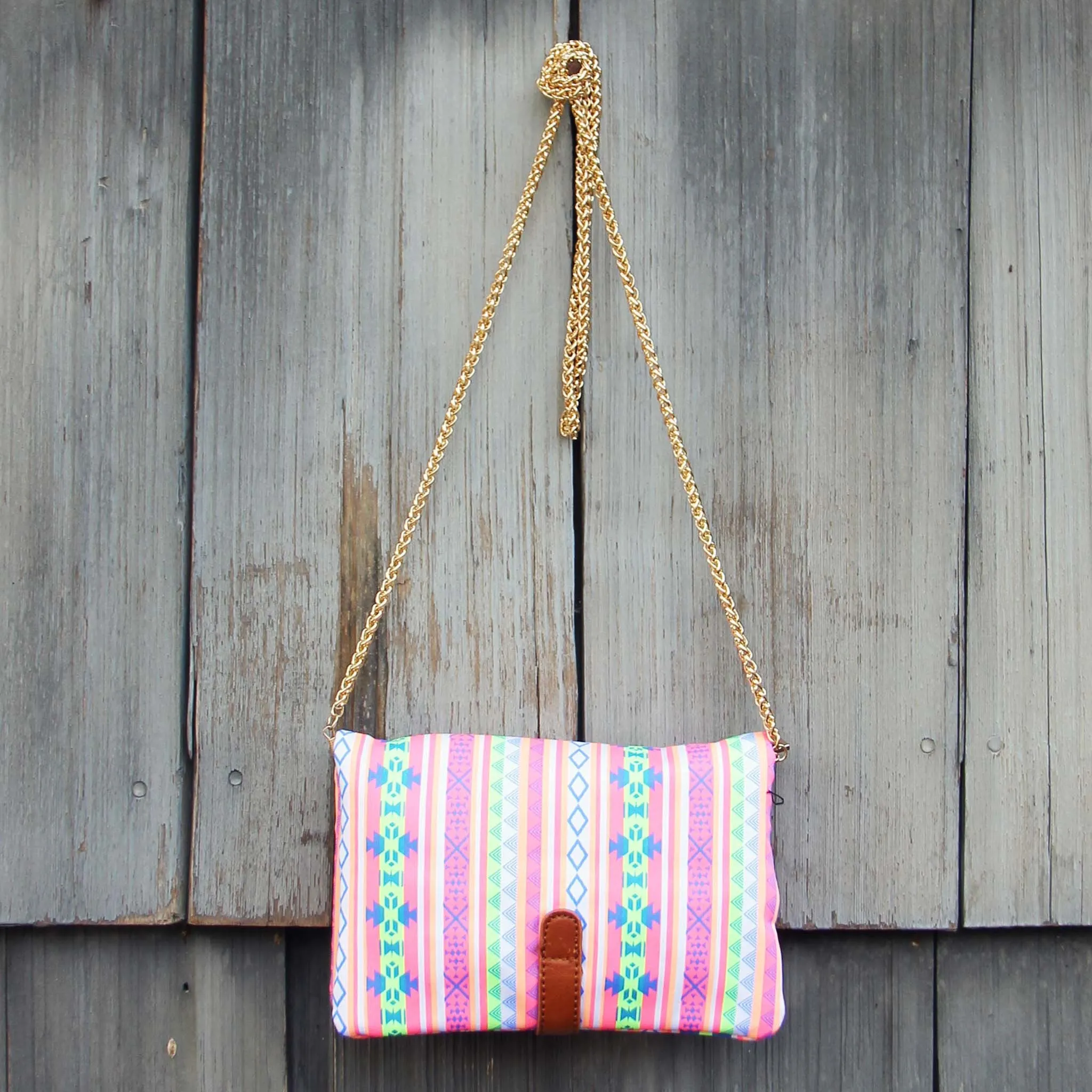 Rio Cross Body Tote in Peach