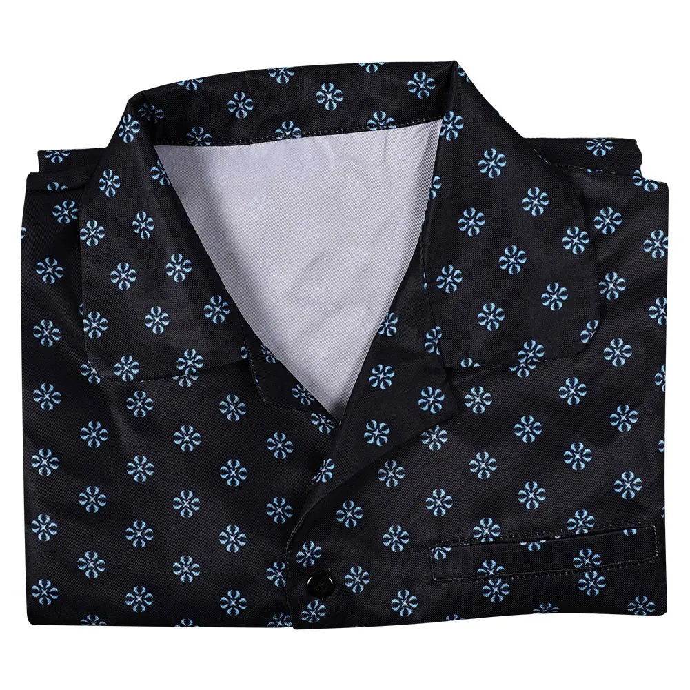 Road House Dalton Movie Character Black Polka Dots Button Shirt Cosplay Costume