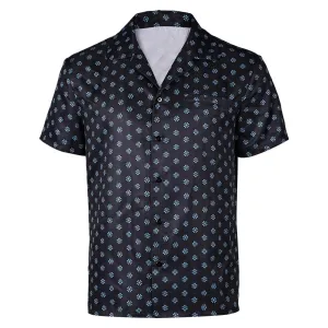 Road House Dalton Movie Character Black Polka Dots Button Shirt Cosplay Costume