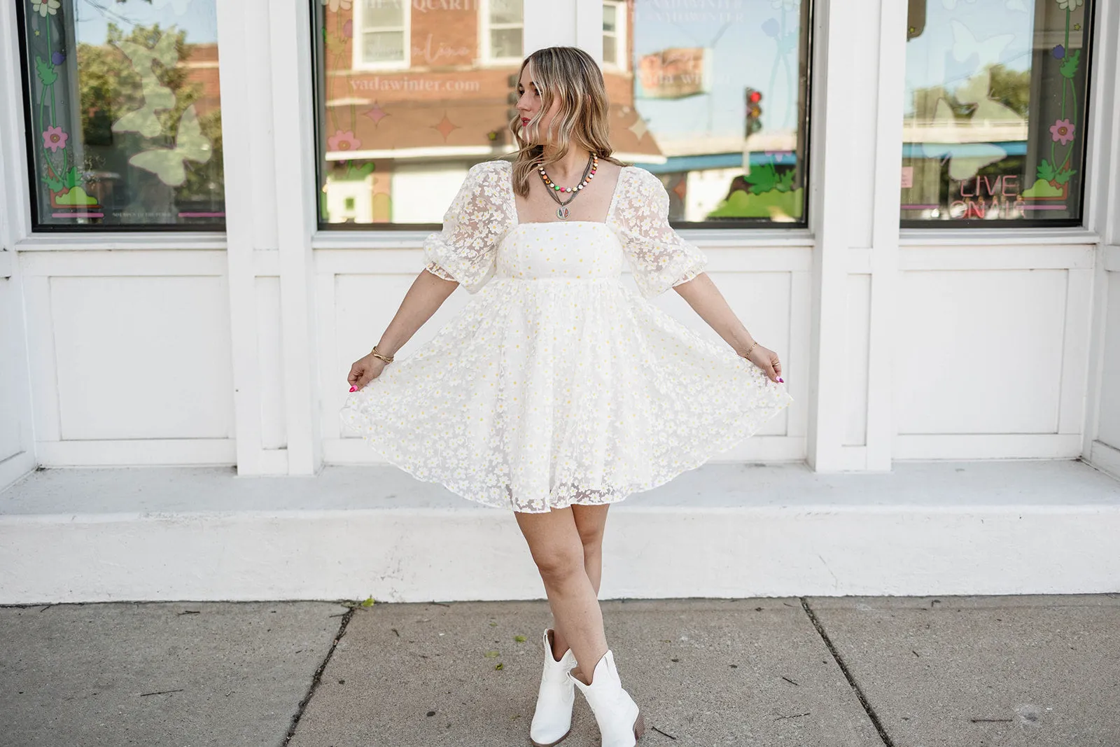 roadside daisy babydoll dress