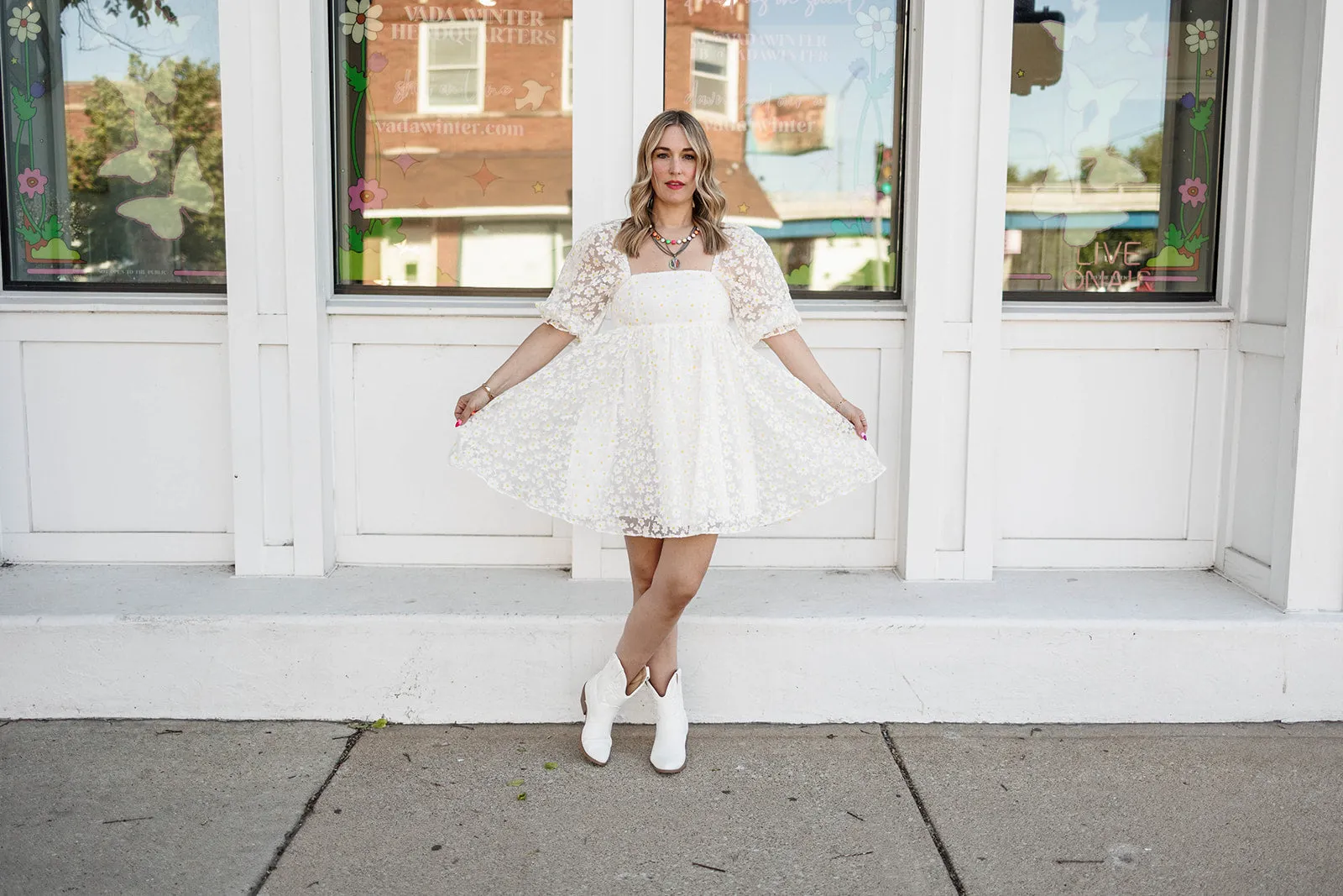 roadside daisy babydoll dress