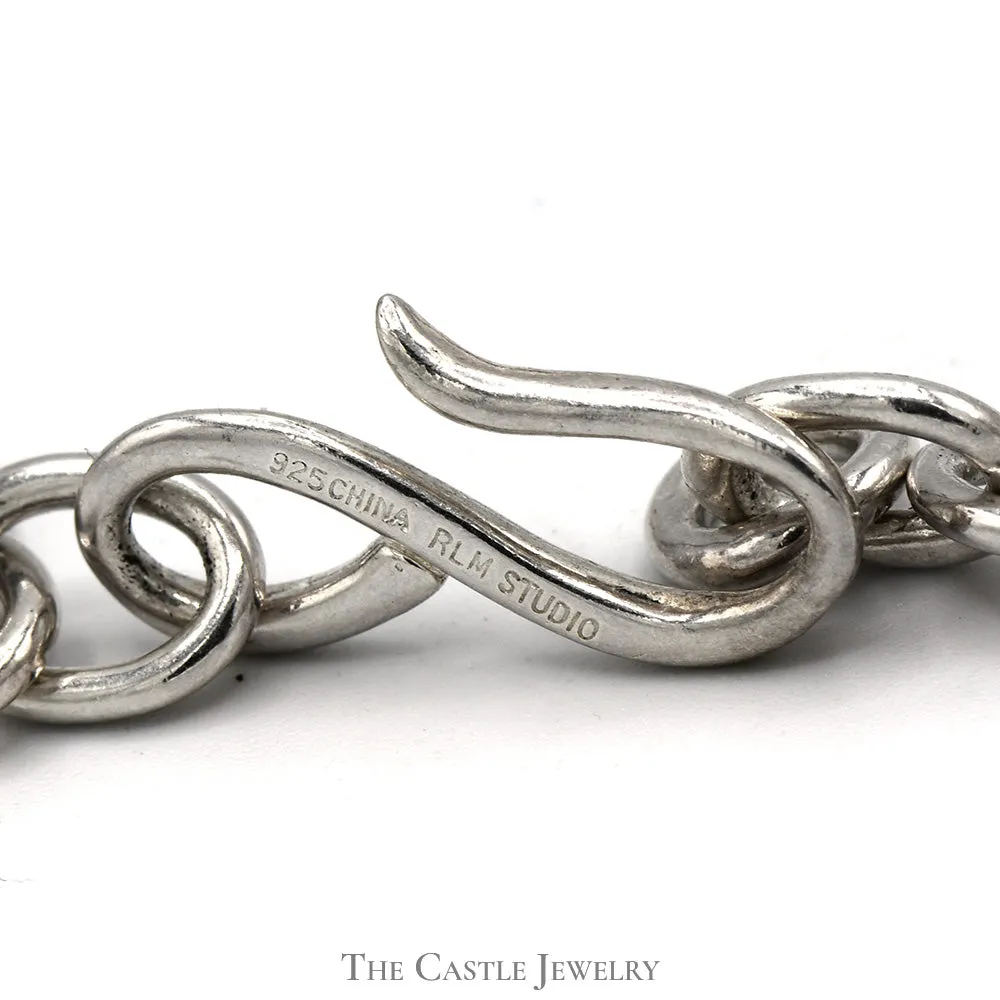 Robert Lee Morris Multi Stingray Sterling Silver Necklace with Toggle Clasp