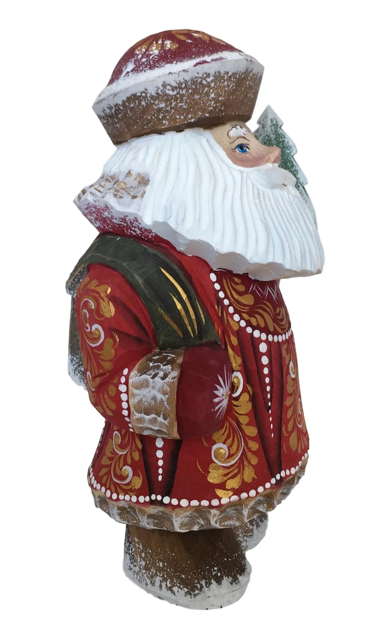 Russian Father Frost with backpack