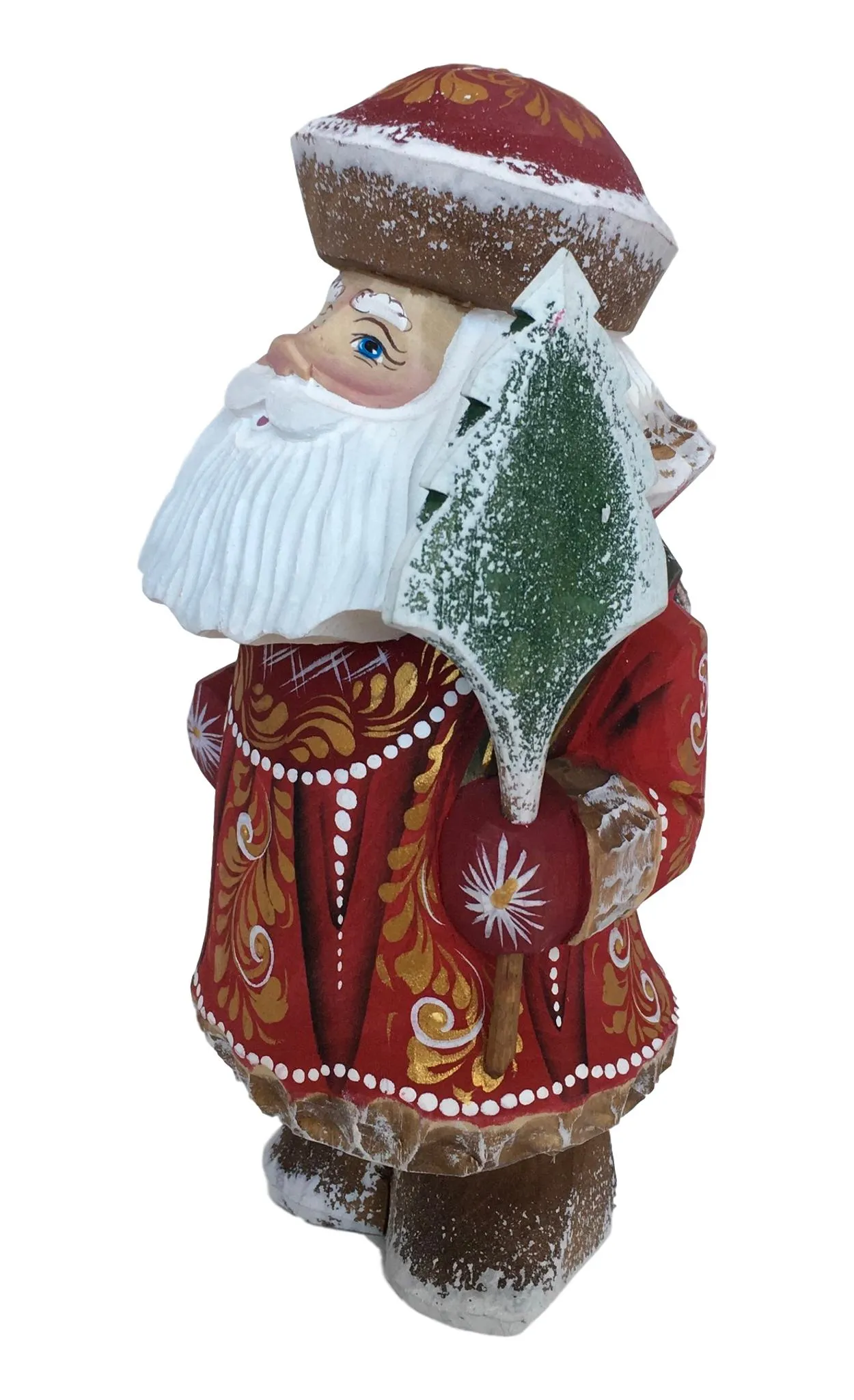 Russian Father Frost with backpack
