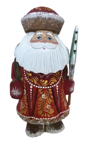 Russian Father Frost with backpack