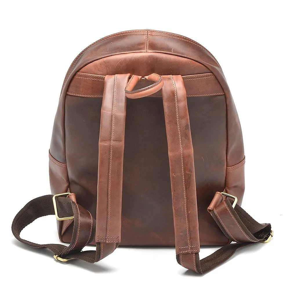 Rustic Leather Backpack