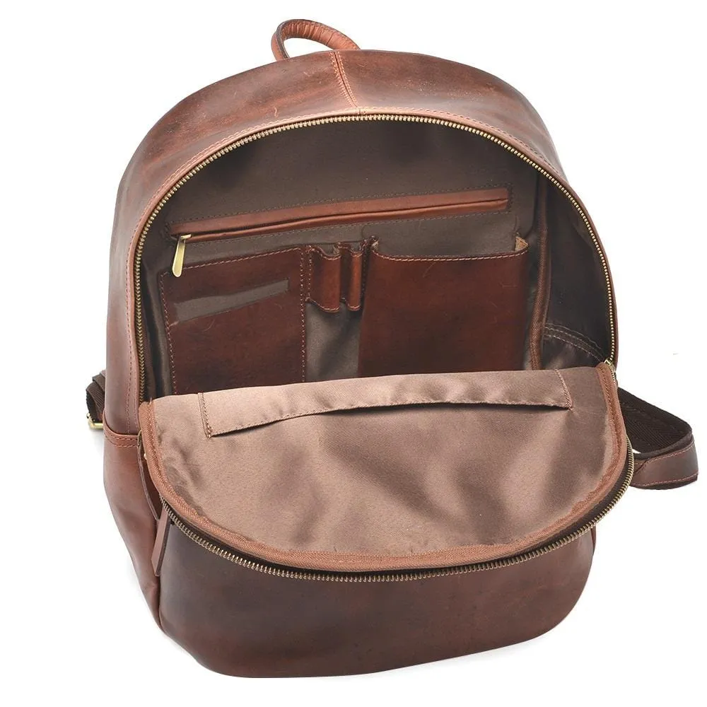 Rustic Leather Backpack