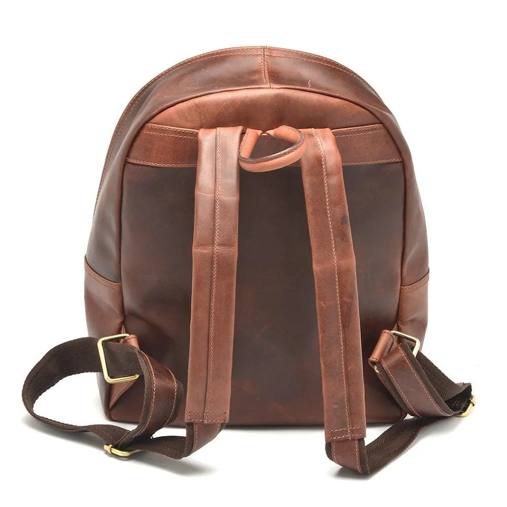 Rustic Leather Backpack